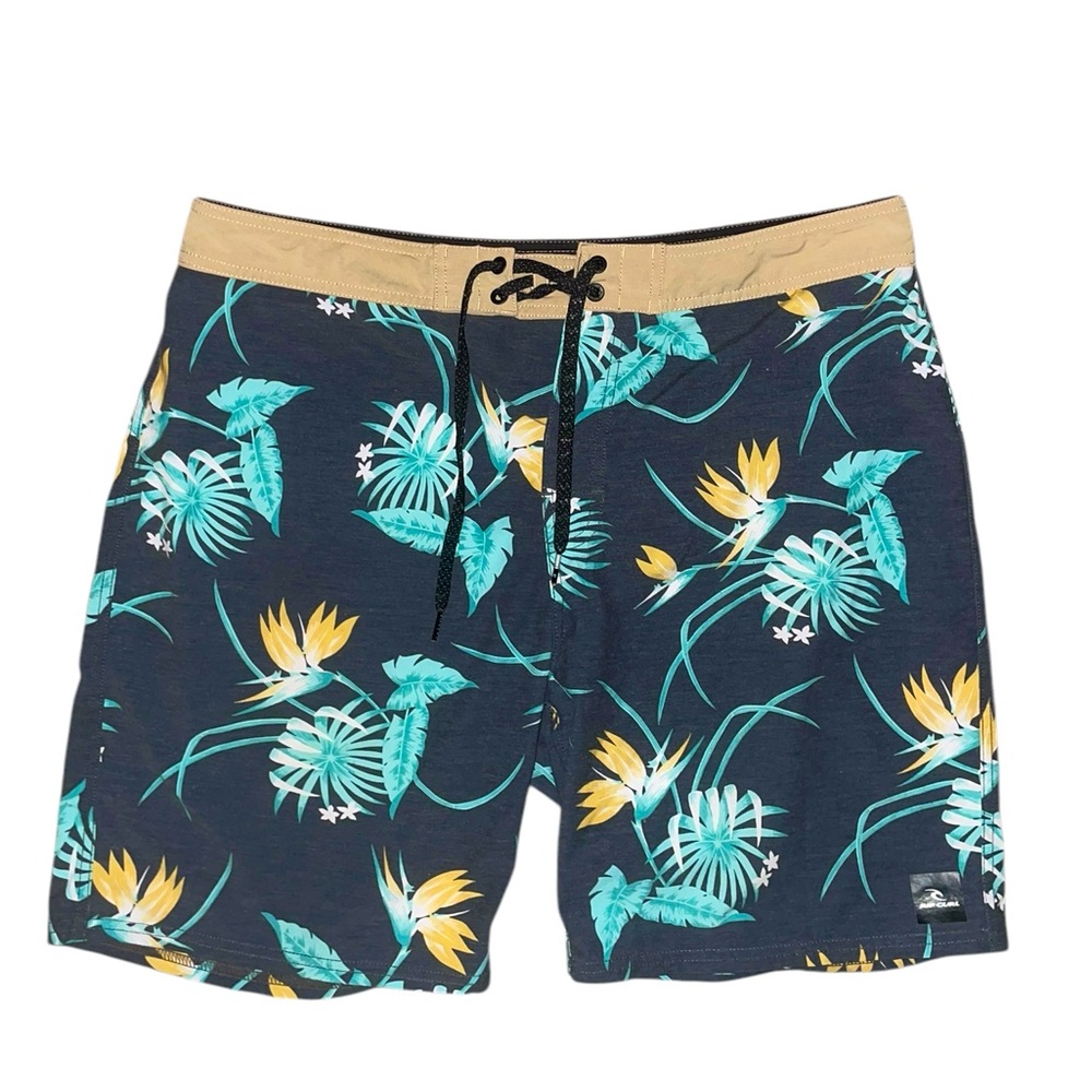 y2k billabong tropical floral graphic high waisted cargo board shorts
